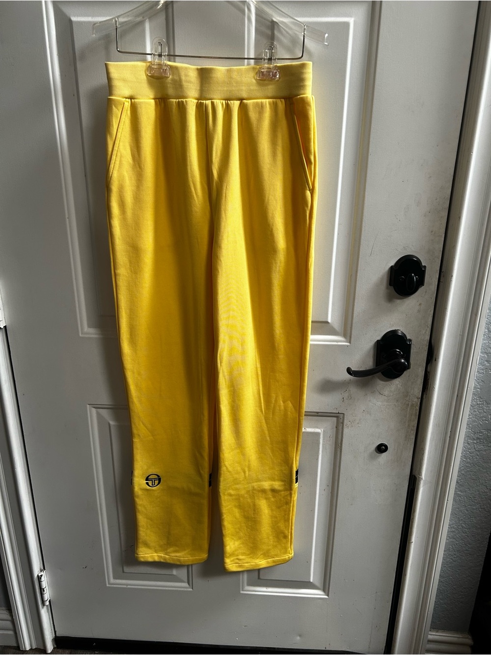 Sergio Tacchini Orion Tract pants Bright Yellow Men's Joggers Sz S